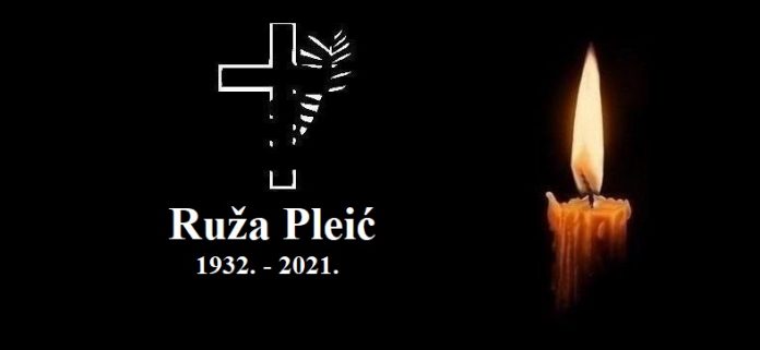 Ruza Pleic - osmrtnica 1