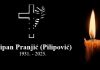 Posljednji ispraćaj Stipana Pranjića (Pilipovića) bit će 22. veljače u Zagrebu