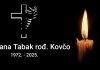Posljednji ispraćaj Mirjane Tabak, rođ. Kovčo bit će 14. kolovoza u Eminovu Selu