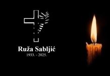Posljednji ispraćaj Ruže Sabljić bit će 16. prosinca u Prisoju