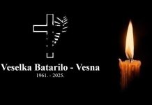 Posljednji ispraćaj Veselke Batarilo bit će 26. prosinca u Mrkodolu