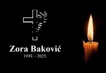 Posljednji ispraćaj Zore Baković bit će 3. prosinca na groblju Vučkovine