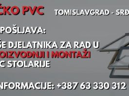 Ćićko PVC zapošljava više djelatnika za rad u proizvodnji i montaži PVC stolarije