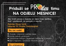 Prodajni centar Prodex u Tomislavgradu zapošljava djelatnika na poziciji mesara