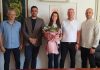 Viceprvakinja Europe Ivona Mamić na prijemu kod ministra znanosti, prosvjete, kulture i športa Ante Tadića