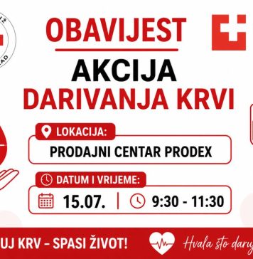 Crveni križ Tomislavgrad: Akcija dobrovoljnog darivanja krvi