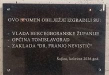 Reagiranje Općinskog odbora HDZ-a BiH Tomislavgrad povodom otkrivanja spomen-obilježja poginulim hrvatskim braniteljima
