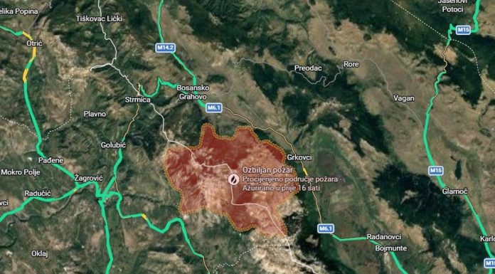 Noćašnja kiša ugasila požar kod Bosanskog Grahova
