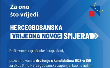 HDZ BiH Tomislavgrad: Poziv na današnja druženja u Sarajlijama i Mokronogama
