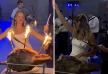 VIDEO: Mladenci umjesto svadbene torte rezali pršut