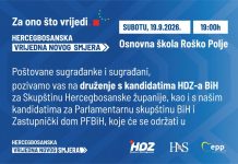 HDZ BiH Tomislavgrad: Poziv na druženje, danas u 19 sati u Roškom Polju