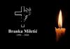 Posljednji ispraćaj Branke Miletić bit će 8. listopada na Kolu