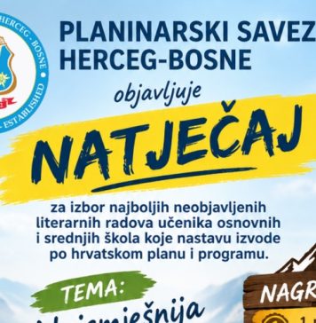 Planinarski savez Herceg-Bosne raspisao dva natječaja s novčanim nagradama, jedan je za učenike